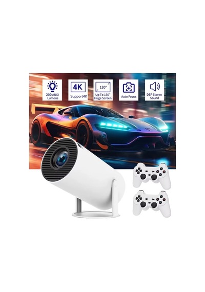 X10plus Android Projektör + Game Projector Ultra Hd 4k Ev Sinema Yansıtma Oyun Projeksiyon Cihazı