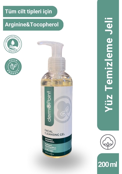Dermo Point Arginine & Tocopherol İçerikli Yüz Temizleme Jeli 200 ML