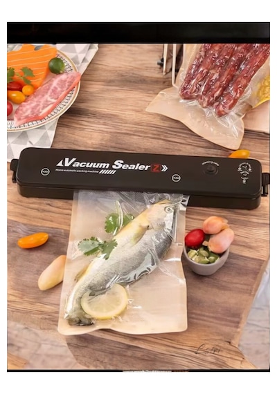 Vacuum Makinası Et Balık Gıda Vakum Ve Mühürleme Makinesi + 10 Adet Vakum Torbası