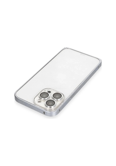 Joko Apple Uyumlu iPhone 15 Pro Metal Bumper Mat Kapak - Gri Çok Renkli