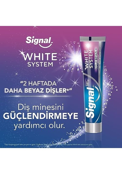Signal White System Diş Macunu Güçlü Beyazlık Güçlü Diş Minesi 75 Ml