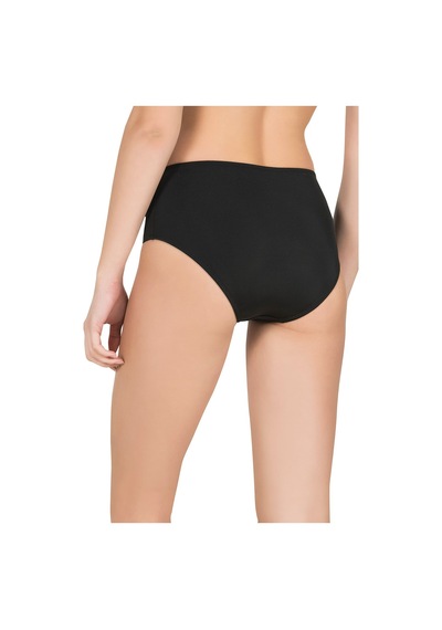 Endeep Kadın Büzgülü Kalın Kenarlı Siyah Bikini Altı Siyah