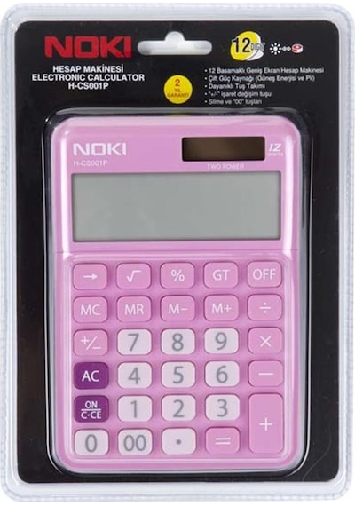 Noki Hesap Makinesi 12 Hane Renkli H-CS001P