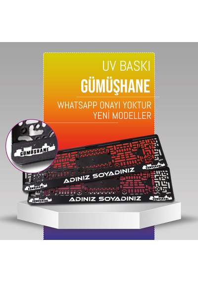 Gümüşhane Plakalık, 2 Adet Premium Uv Baskı, Plakalıkhane