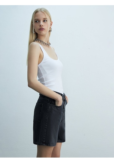 Ltb Lızzıe Klasik Kesim Jean Şort 010096118016045 55796 Siyah