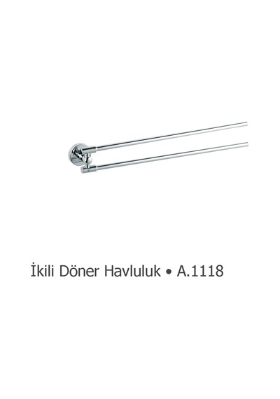 Deppot Natura İkili Döner Havluluk A.1118.B Krom