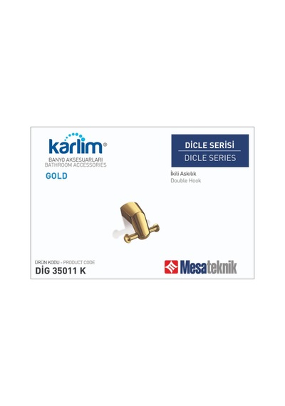 Boheme Karlim Dicle Serisi İkili Askılık Gold