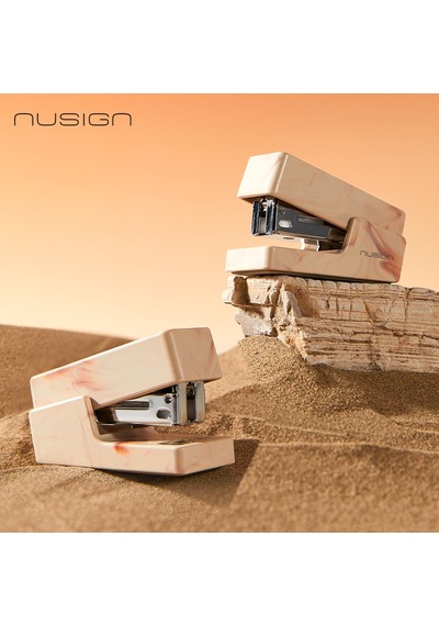 Nusign Hesap Makinesi &zımba & Makas Kırtasiye Seti - Pembe