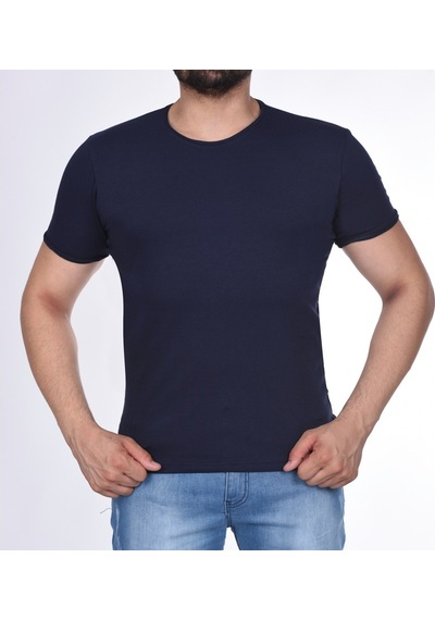 Black Steel Süprem Kısa Kol Pis Dikiş Slimfit Düz Tshırt-1884 (486520446)