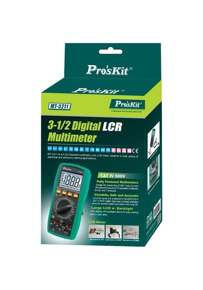Pro'skit Mt-5211 Kapasitemetre Lcr Cat Iv 600v Ac/dc 189x97x5.35mm