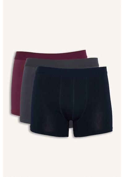 Defacto - Regular Fıt 3'lü Boxer E0023AX24WN Mor