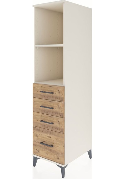 Kronos Dolap 2 Raflı 4 Çekmeceli 44x59x182 Aytaşı-çam Aytaşı