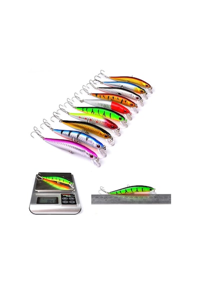Valkyrie 20 Adet Karışık Minnow Crankbait Swimbait Rapala Sahte Yem Olta Seti Balık İğnesi