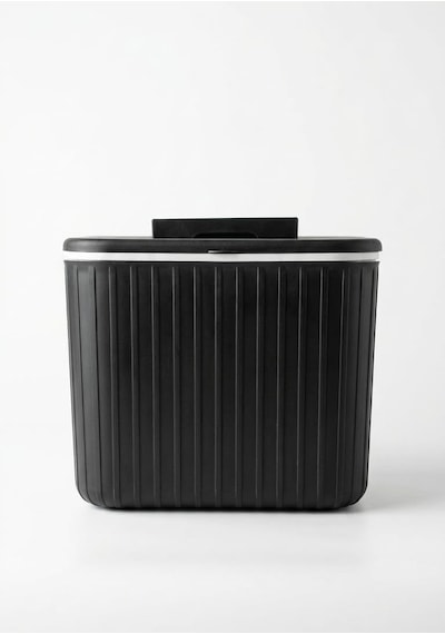 Tezgah Üstü Kapaklı Mutfak Çöp Kovası 15 Litre - 30x25x16 Cm Dolap Kapak Tipi Askılı Çöp Kutusu, Plastik Kompo Diğer