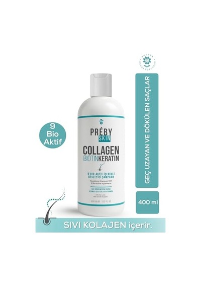 Kolajen, Biotin Ve Keratin Saç Dökülmesine Karşı 9 Bio Aktif İçeren Besleyici Şampuan