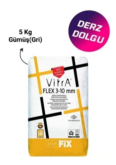 VitrAflex Gümüş 5 Kg Esnek Silikon Katkılı Derz Dolgu Malzemesi
