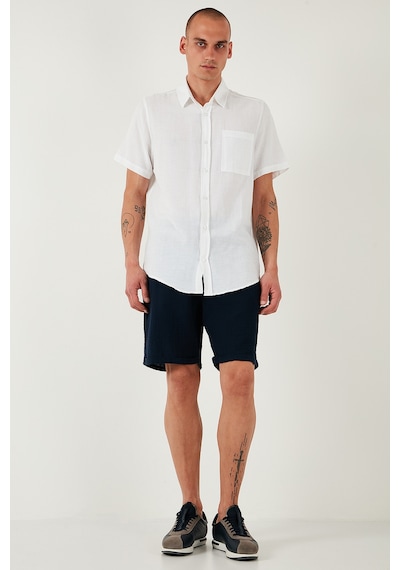 Buratti % 100 Pamuk Regular Fit Normal Bel Müslin Erkek Short Cf25S657802 Lacivert