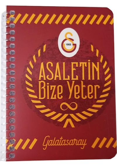 Not Defteri Bloknot Spralli 10x15 Cm Çizgili 80 Yaprak 1 Adet Lisanslı Orjinal Aslan Not Defteri Kırmızı - Sarı