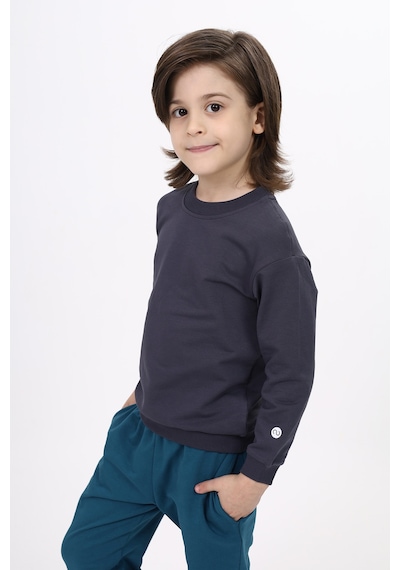 Toontoy Kids Toontoy Erkek Çocuk Relax Fit Bisiklet Yaka Hafif Düşük Omuz Baskılı Sweatshirt - 2 İplik Füme Toontoy Kids Toontoy Erkek Çocuk Relax Fit Bisiklet Yaka Hafif Düşük Omuz Baskılı Sweatshirt - 2 İplik Füme