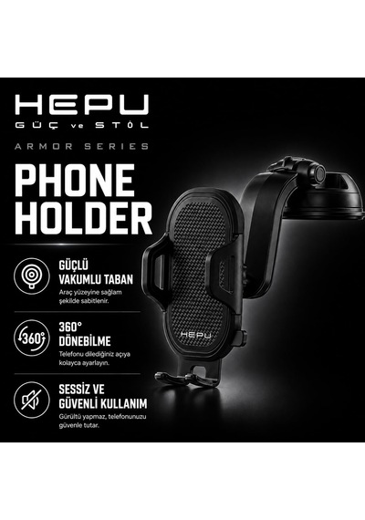 Armor Series Hp-aa03 Güçlü Vakumlu Vantuzlu Araç İçi Telefon Tutucu - Tek Elle Kullanım Imkanı Sunan Metal Ve Plastik Gövdeli Torpido/ön Cam Uyumlu Araç Tutacağı Armor Series Hp-aa03 Güçlü Vakumlu Vantuzlu Araç İçi Telefon Tutucu - Tek Elle Kullanım Imkanı Sunan Metal Ve Plastik Gövdeli Torpido/ön Cam Uyumlu Araç Tutacağı