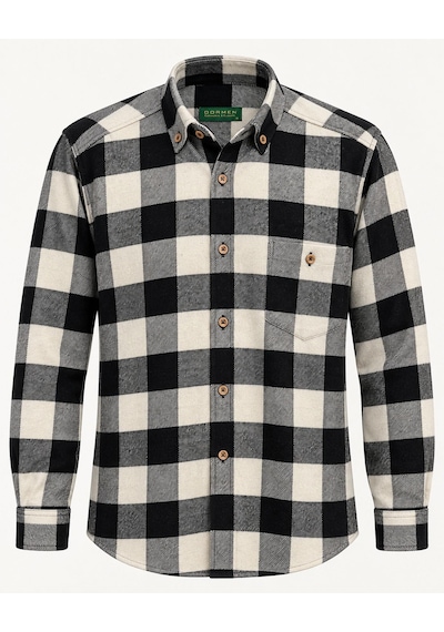 Classics Men Regular Fit Erkek Kışlık Hakiki Oduncu Gömleği Beyaz