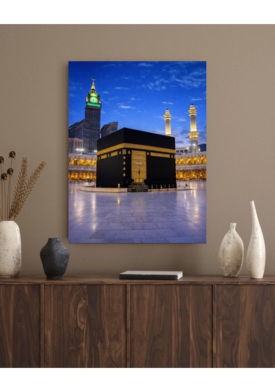 Muhtaşem Havada Kabe Tablo Ev Duvar Salon Ofis Hediyelik Dekarasyon Premium Duvar Süs
