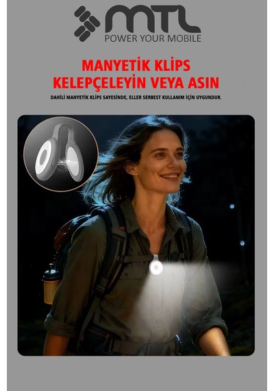 Manyetik Klipsli Taşınabilir Mini Led Selfie Işık, Şarj Edilebilir, 5 Mod, Evcil Hayvan Tasması İçin, Çok Amaçlı Mt6802
