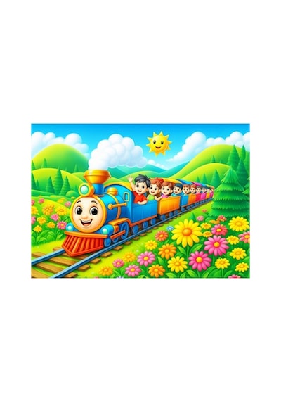 Ca Games Puzzle Renkli Tren Ahşap Caahs-3509