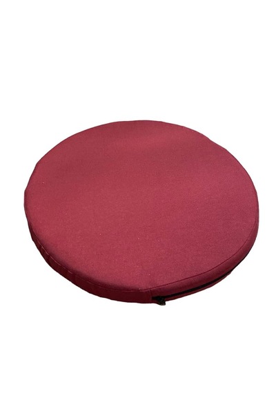 Kreş Anaokulu Yuvarlak Oyun Minderi Aktivite Minderi 40x40x5 Cm - Sandalye Minderi - Bahçe Dekor Minderi Yuvarlak Minder Bordo