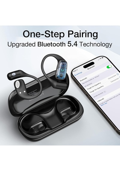 Açık Kulak Kulaklıkları - Kulaklıklı Bluetooth 5.4 Kablosuz Kulaklıklar, Hafif Ve Yumuşak Spor Kulaklıklar, 32h
