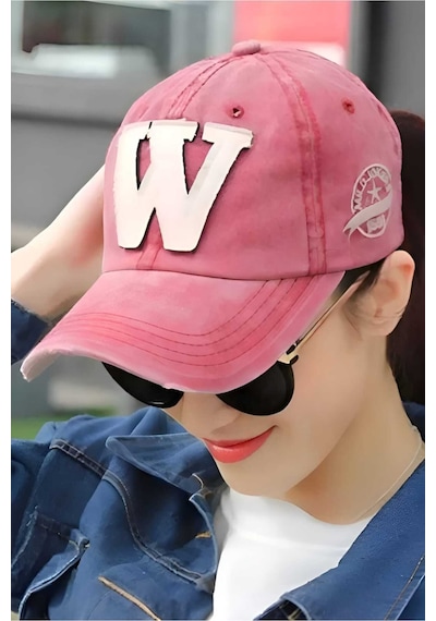 Tezzgelsin Unisex Eskitme W Ayarlanabilir Beyzbol Kep Şapka Baseball Şapka Kırmızı