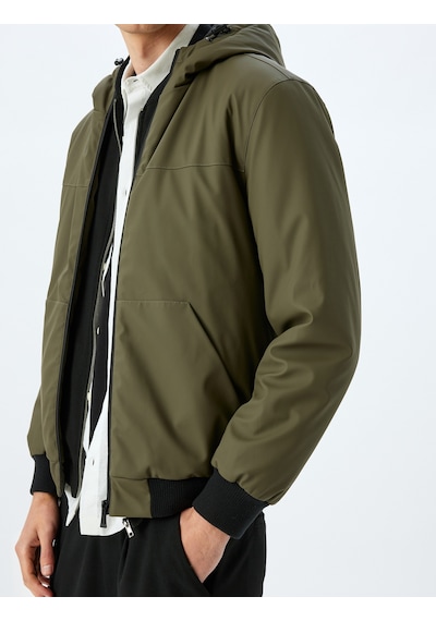 Koton Mevsimlik Ceket Slim Fit Fermuarlı Yeşil 5wam20067hw Yeşil