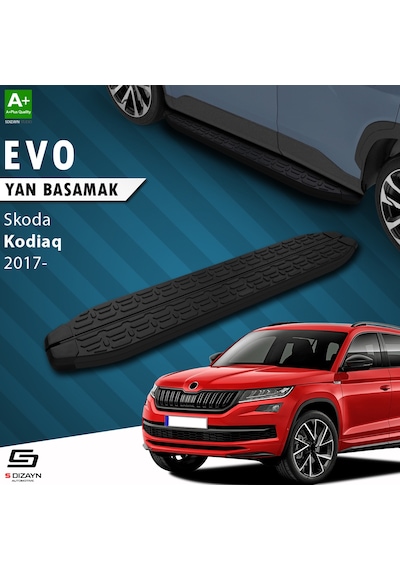 S-dizayn Skoda Kodiaq Evo Siyah Yan Basamak 193 Cm 2017 Üzeri