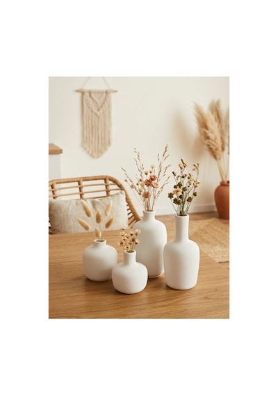 Kaveld Ardea 4'lü Dekoratif Vazo Seti El Yapımı Modern Minimalist Vazo Mermer Tozu Ve Yüksek Mukavemetli Çimento Kompozit - Beyaz Kaveld Ardea 4'lü Dekoratif Vazo Seti El Yapımı Modern Minimalist Vazo Mermer Tozu Ve Yüksek Mukavemetli Çimento Kompozit - Beyaz
