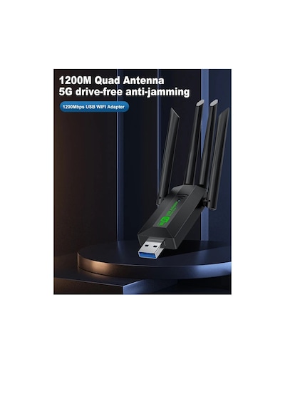 Maxgo 3148 Usb Wifi Adaptörü Kablosuz Wifi Internet Alıcı Ağ Kartı 1200 Mbps Usb 3.0 Çift Bant 2.4gh