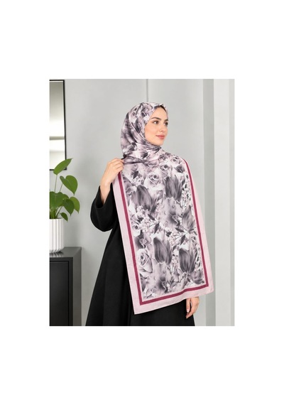 Ardün Hijab Desenli Bambu Kraş Şal Tok Duruşlu, Şık Ve Modern Kadın Şal Kırmızı - 938078175 Kırmızı