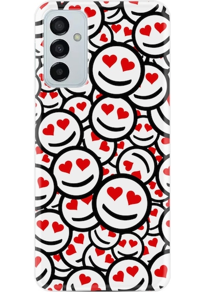 Samsung Galaxy Uyumlu M23 Kılıf Silikon Desen Gülen Surat 1774