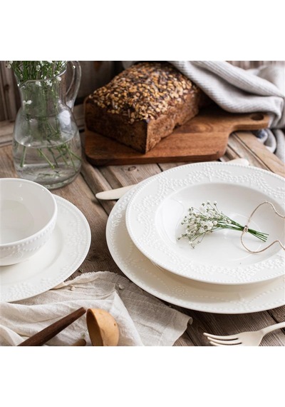 White Pearl 6 Kişilik 24 Parça Porselen Yemek Seti