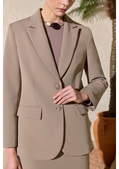 Aker Bej Klasik Blazer Ceket Bej Bej