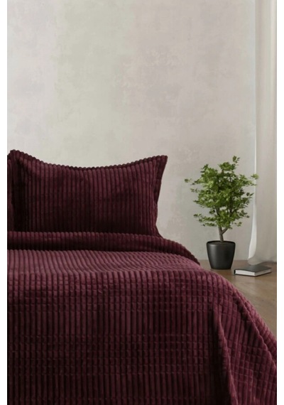 Merinos Modern Line 2 Parça Battaniye Seti - Cherry
