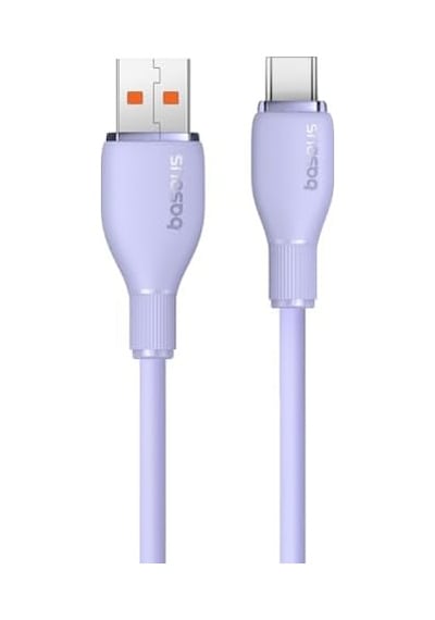 Pudding Hızlı Şarj Özellikli Type-c Kablo 100w, 1.2 Metre, Mor