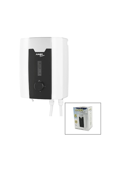 Jumbo Premium Beyaz Su Isıtıcı Elektrikli Şofben Duş Başlık 7 Emniyet Termostat 3 Kademeli 8000w 5131