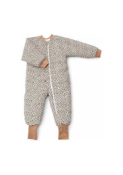 Babyhola 2.5 Tog Yorgan Gerektirmeyen Kalın Elyaf Dolgulu Çocuk Uyku Tulumu Pamuk Astarlı Unisex 6020 Açık Kahve