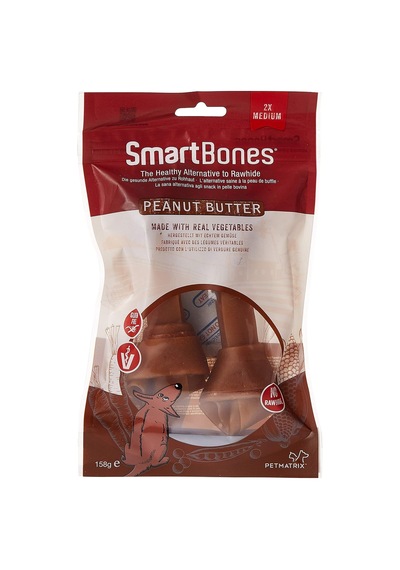 Peanutbutter Medium Orta Boy Yer Fıstıklı Kemik 2'li, 158 Gr Köpek Ödülü
