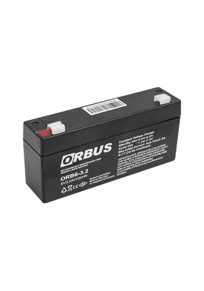 Sh Orbus 6 Volt 3.2 Amper Akü Orb6-3.2 125x33x60 Mm Najmaddin