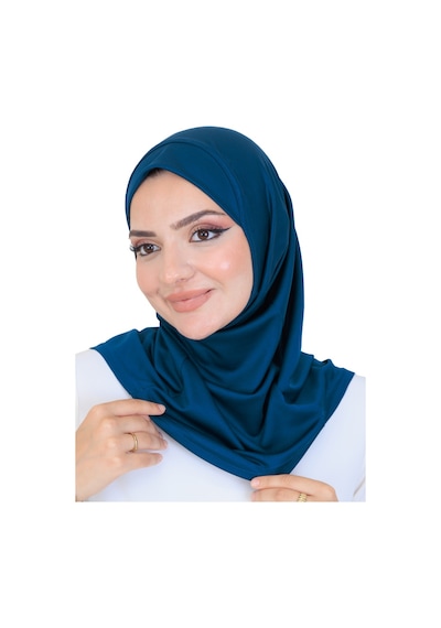 Modish Group Hazır Başörtü Pratik Tak Çıkart Kadın Günlük Şal Hafif Kırışmaya Dayanıklı Lacivert