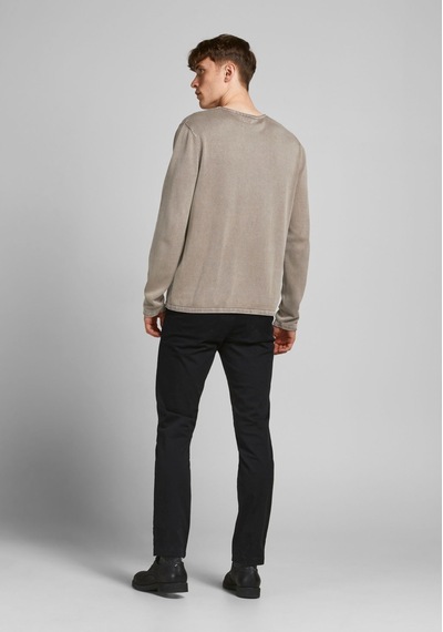 Jack & Jones Soluk Efektli Kazak-leo 12174001 Crockery Krem