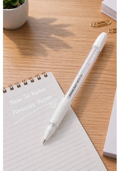 Neon Jel Kalem 1.0mm 1 Adet Pensan Neon Gel Tükenmez Kalem Neon Pilot Kalem Canlı Neon Renk Akıcı Yazım Okul Ofis Beyaz