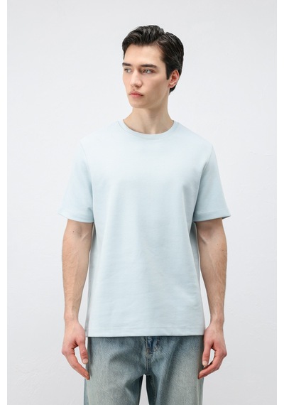 Antioch Regular Fit Basic Erkek T-shirt Bebe Mavisi