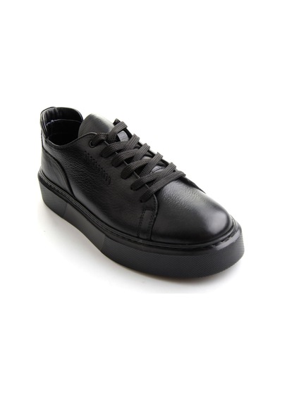 Bambi Siyah Napa Hakiki Deri Erkek Sneaker E01803402443